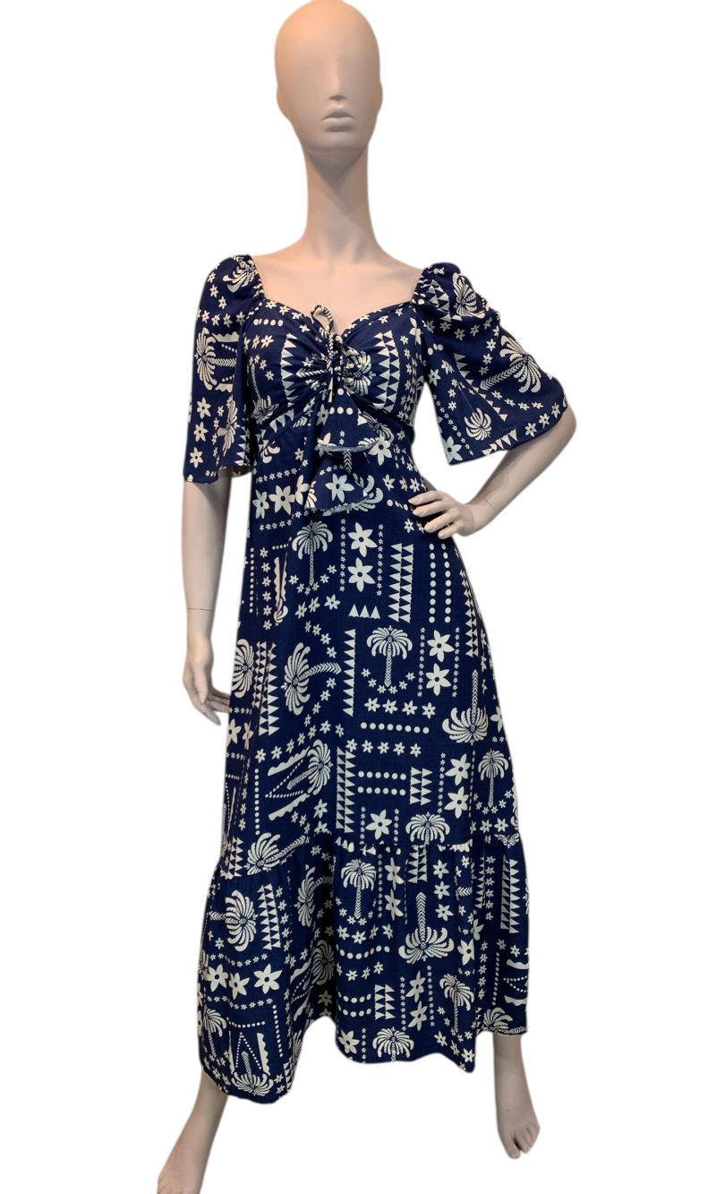 vestido de puxar con manga ton marrom (cópia)