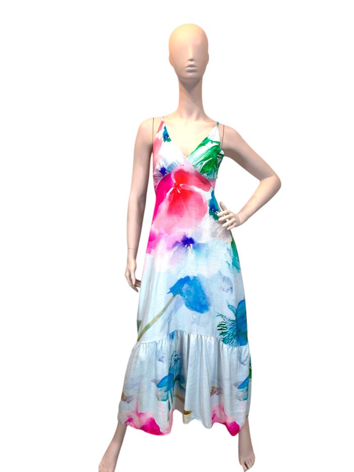 vestido manga morcego florzinhas cor bagage (cópia)