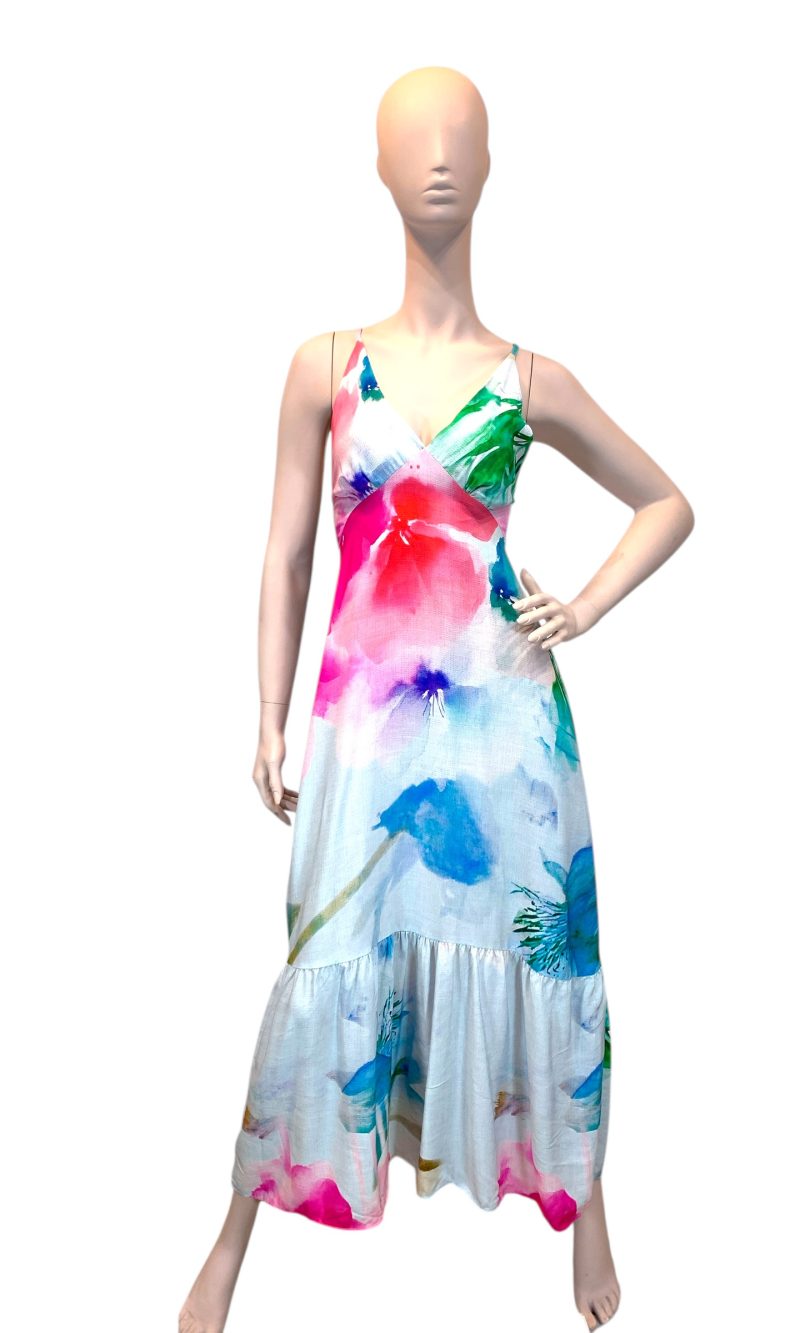 vestido manga morcego florzinhas cor bagage (cópia)