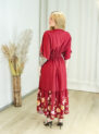 vestido janaina flor de amapola marsala