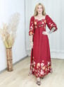 vestido larisa flor da amapola marsala