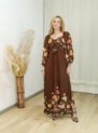 vestido larisa flor da amapola verde militar
