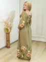 vestido aline flor magnolia azul marinho