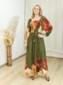 vestido aline flor camelia preto